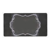 Chalkboard Typographic Leaf Swirl Rustic Wedding Etiket (Voorkant)