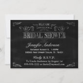 Chalkboard Typography Bridal Shower Invitation Kaart (Voorkant)