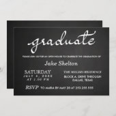 Chalkboard Typography Open House Afstuderen Kaart (Voorkant / Achterkant)