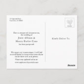 Chalkboard & Typography Postponed Wedding Kaart (Achterkant)