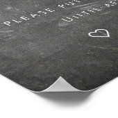 Chalkboard Typography Unplugged Wedding Ceremony Poster (Hoek)