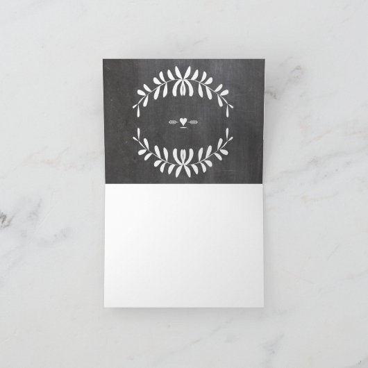 Chalkboard Typography Weddenschap Bedankt (Binnen)