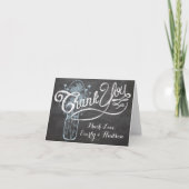 Chalkboard Typography Weddenschap Bedankt (Voorkant)
