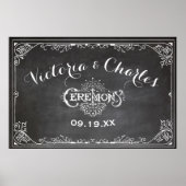 Chalkboard  Typography Wedding Poster (Voorkant)