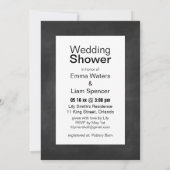 Chalkboard Typography Wedding Shower Invitation Kaart (Achterkant)