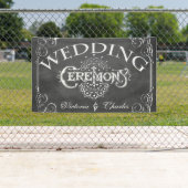 Chalkboard Typography Wedding Spandoek (Insitu)