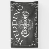 Chalkboard  Typography Wedding Spandoek (Verticaal)