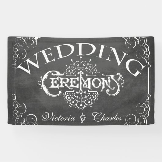 Chalkboard Typography Wedding Spandoek (Horizontaal)