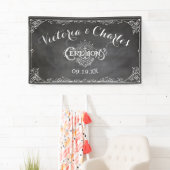 Chalkboard  Typography Wedding Spandoek (Insitu)