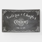 Chalkboard  Typography Wedding Spandoek (Horizontaal)