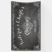 Chalkboard  Typography Wedding Spandoek (Verticaal)