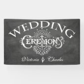 Chalkboard  Typography Wedding Spandoek (Horizontaal)
