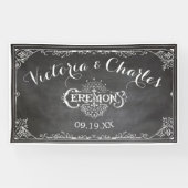 Chalkboard  Typography Wedding Spandoek (Horizontaal)