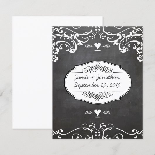 Chalkboard Typography Weddings (Voorkant / Achterkant)