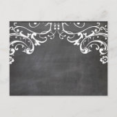 Chalkboard Typography Weddings Aankondigingskaart (Achterkant)