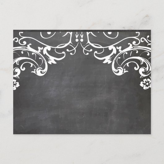 Chalkboard Typography Weddings Aankondigingskaart (Achterkant)