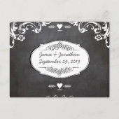 Chalkboard Typography Weddings Aankondigingskaart (Voorkant)