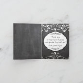 Chalkboard Typography Weddings Bedankkaart (Binnen)
