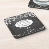 Chalkboard Typography Weddings Bier Onderzetter (Linkerzijde)