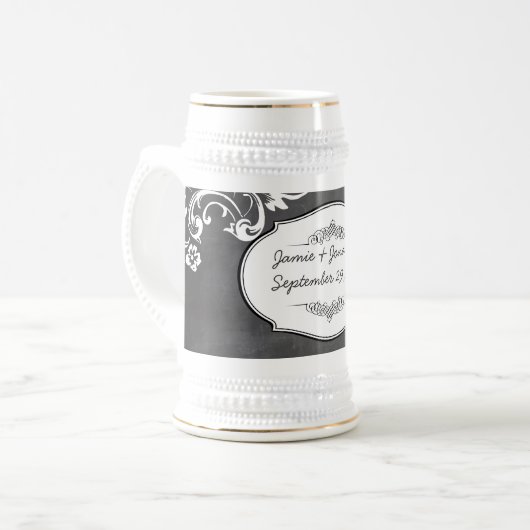 Chalkboard Typography Weddings Bierpul (Voorkant links)