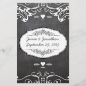 Chalkboard Typography Weddings Briefpapier (Voorkant)