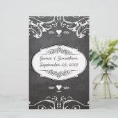 Chalkboard Typography Weddings Briefpapier (Staand voorkant)