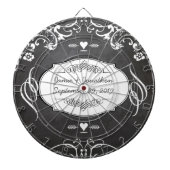 Chalkboard Typography Weddings Dartbord (Voorkant)