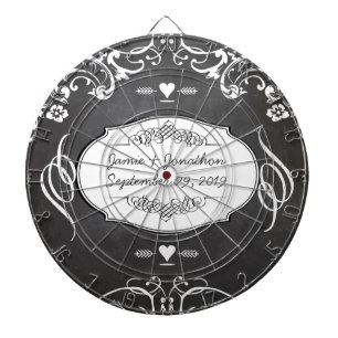 Chalkboard Typography Weddings Dartbord