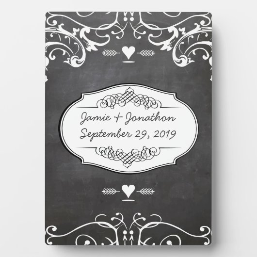 Chalkboard Typography Weddings Fotoplaat (voorkant)