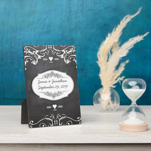 Chalkboard Typography Weddings Fotoplaat (Zijkant)