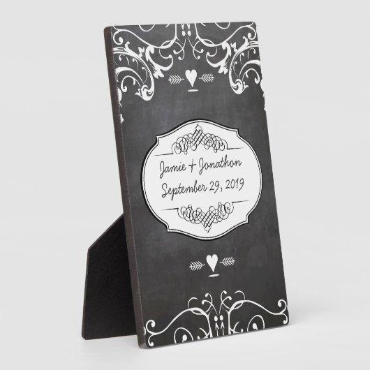 Chalkboard Typography Weddings Fotoplaat (Zijkant)