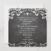 Chalkboard Typography Weddings Kaart (Voorkant)