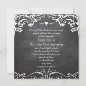 Chalkboard Typography Weddings Kaart (Voorkant)