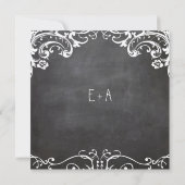 Chalkboard Typography Weddings Kaart (Achterkant)