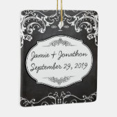 Chalkboard Typography Weddings Keramisch Ornament (Rechts)