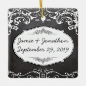 Chalkboard Typography Weddings Keramisch Ornament (Voorkant)