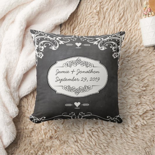 Chalkboard Typography Weddings Kussen (Deken)