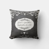 Chalkboard Typography Weddings Kussen (Voorkant)