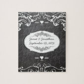 Chalkboard Typography Weddings Legpuzzel (Verticaal)