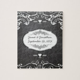 Chalkboard Typography Weddings Legpuzzel