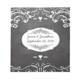 Chalkboard Typography Weddings Notitieblok