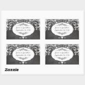 Chalkboard Typography Weddings Rechthoekige Sticker (Vel)