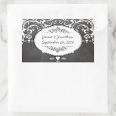 Chalkboard Typography Weddings Rechthoekige Sticker (Tas)