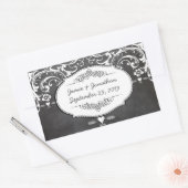 Chalkboard Typography Weddings Rechthoekige Sticker (Envelop)