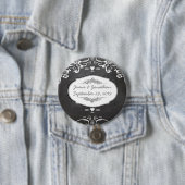 Chalkboard Typography Weddings Ronde Button 7,6 Cm (In situ)