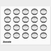 Chalkboard Typography Weddings Ronde Sticker (Vel)