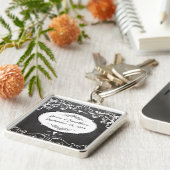 Chalkboard Typography Weddings Sleutelhanger (Zijkant)