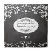 Chalkboard Typography Weddings Tegeltje (Voorkant)