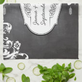 Chalkboard Typography Weddings Theedoek (Gevouwen)