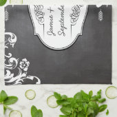 Chalkboard Typography Weddings Theedoek (Gevouwen)